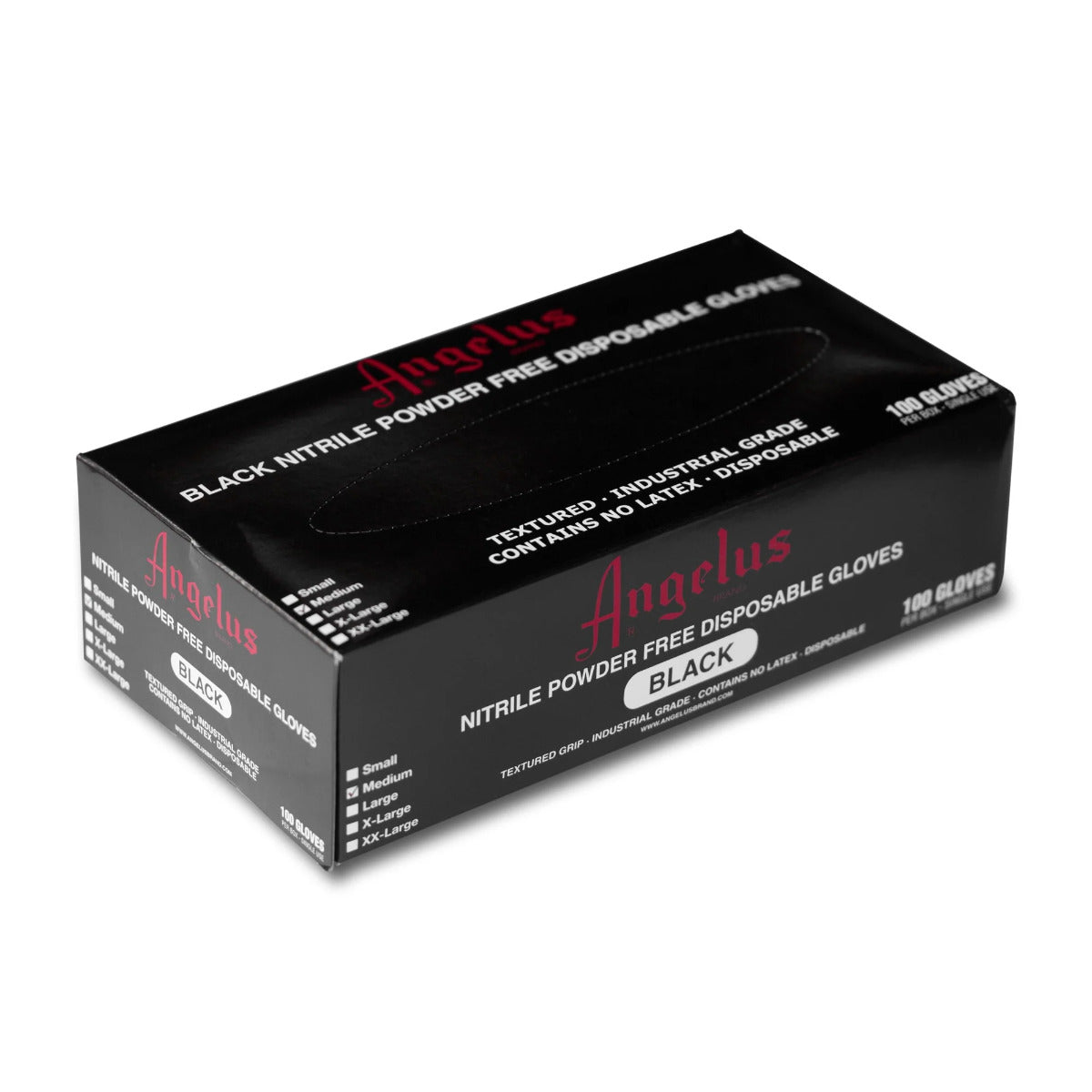Guanti monouso Angelus in nitrile, nero, 6 mil, 100 guanti.