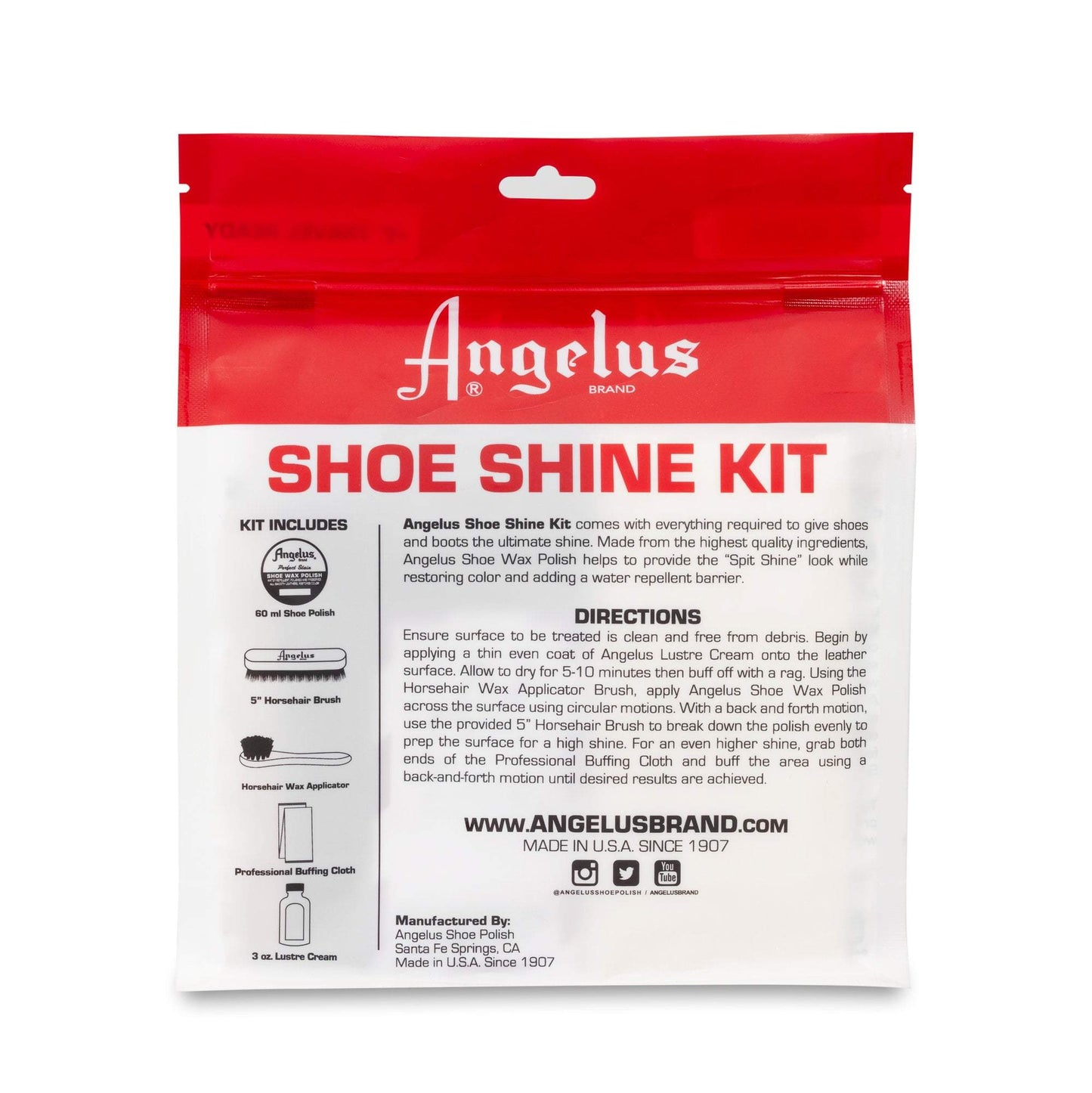 Kit da viaggio pulizia scarpe Angelus