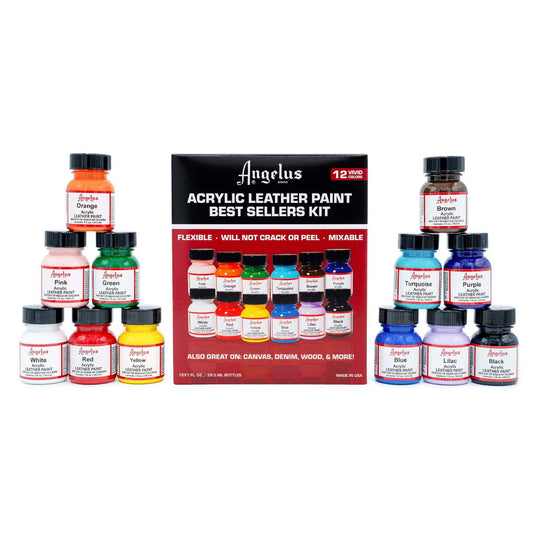 Vernice acrilica per pelle Angelus - Kit Best Sellers