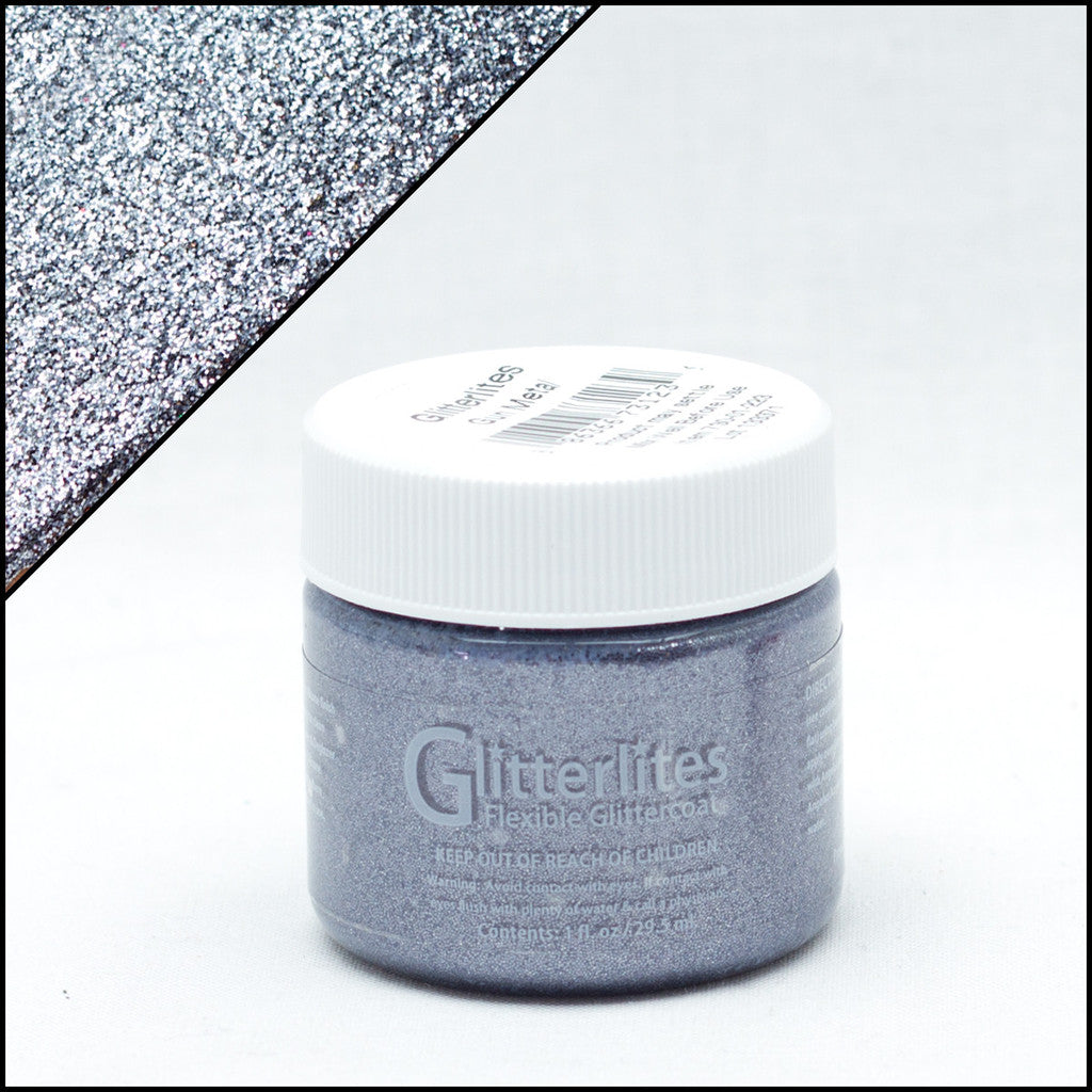 Angelus Glitterlites Gun Metal 